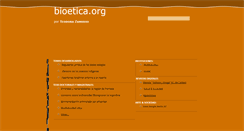 Desktop Screenshot of bioetica.org